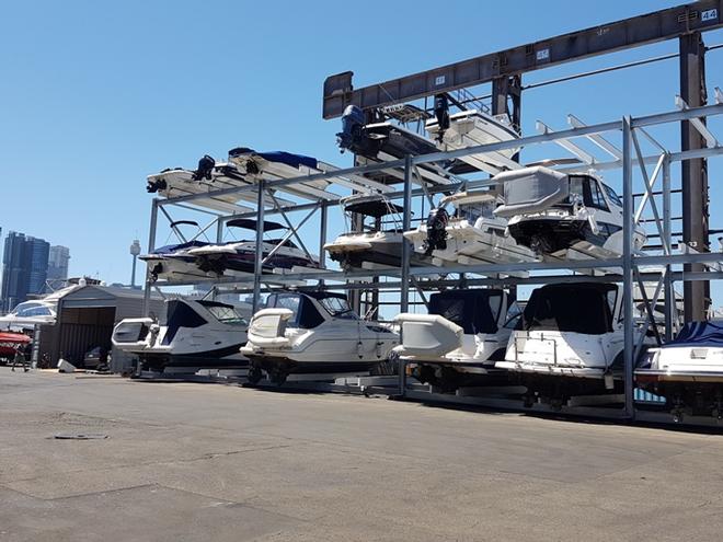 One of four storage racks © Sydney Harbour Boat Storage http://sydneyharbourboatstorage.com.au/